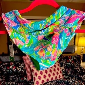 Lilly Pulitzer Lagoon Sarong Bikini Bottom size 14 NWT Brand New never worn